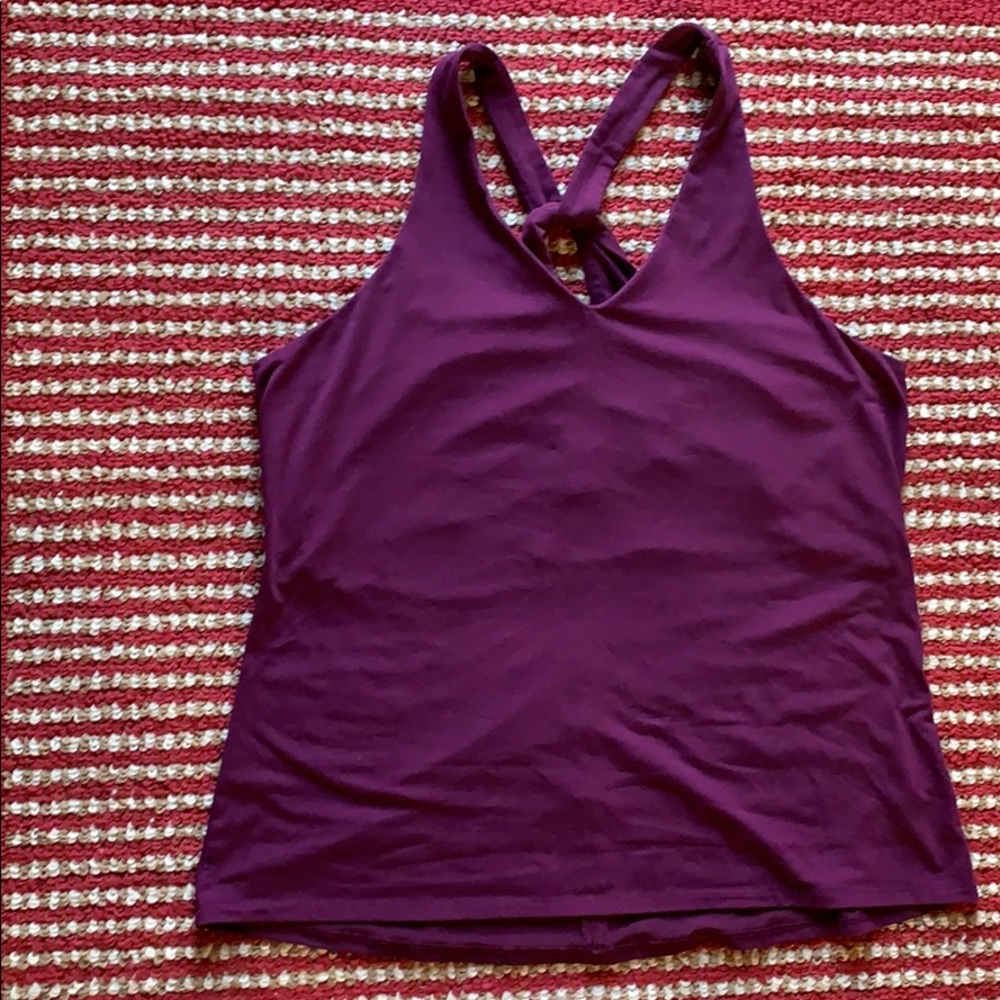 Athleta Large Tall tank eggplant